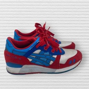 ASICS Gel Lyte III RED WHITE & BLUE MENS 6 EURO 38